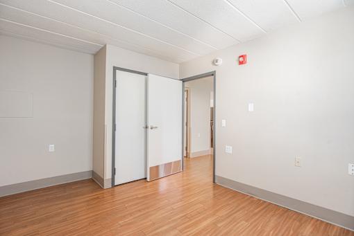Large Bedroom with Hardwood Like Flooring. at Moorhead Tower Apartments, Pennsylvania