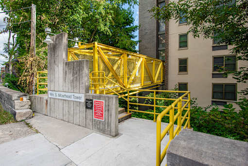 Footbridge Entrance  at Moorhead Tower Apartments, Pittsburgh, PA, 15213