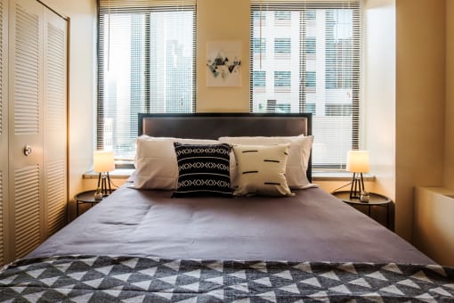 Beautiful Bright Bedroom With Wide Windows at May Building Apartments, Pittsburgh, PA, Pennsylvania, 15222