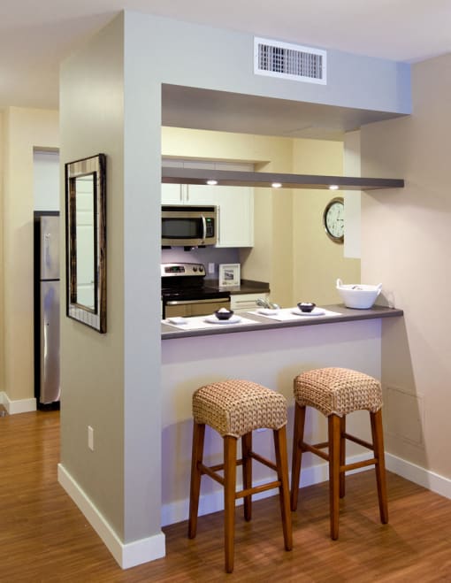 Breakfast bar at Ocean Shores Apartments in Marshfield, MA