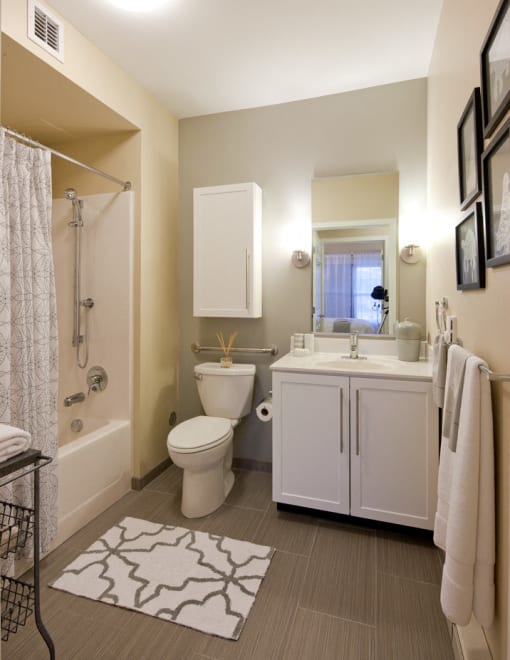 Bathroom at Ocean Shores Apartments in Marshfield, MA