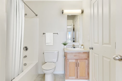Bathroom With Vanity And Shower / Bathtub at Creekwood Apartments, Watertown, NY