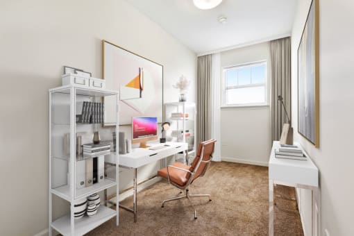 One Bedroom One Bathroom Home Office Space at Creekwood Apartments, New York, 13601