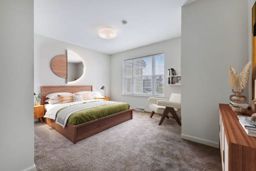 One Bedroom Layout With Large Window at Creekwood Apartments, Watertown