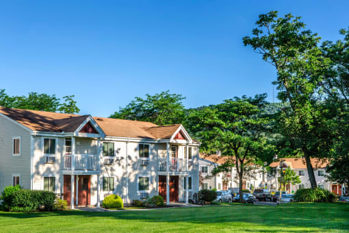Exterior View of Apartment Entrances and Balconies. at Pheasant Hill Estates, Harrisburg