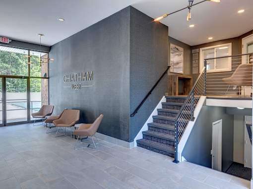 Open Floor Plans Staircase at Chatham West Apartments, Brockton, Massachusetts