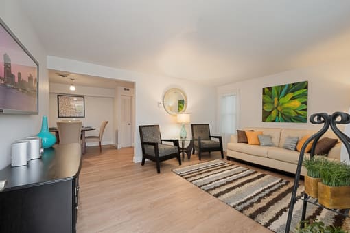 Living Room at Williamsburg Estates, Harrisburg, PA, 17112