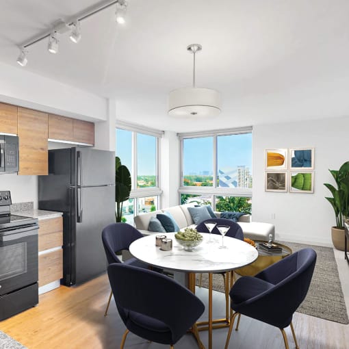 Dining room at Douglas Enclave located in Miami