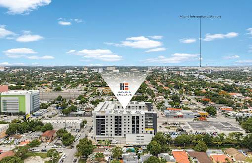 A view of Miami International Airport from above.