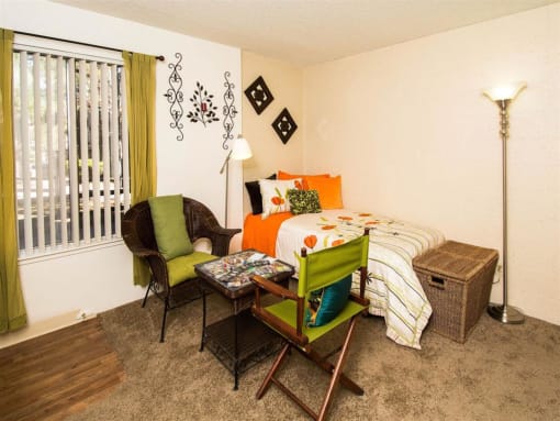 Beautiful Bright Bedroom With Wide Windows at Pine View Village Apartments, Arizona, 86001
