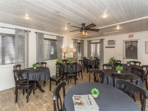 Clubhouse Kitchen Area at Pine View Village Apartments, Flagstaff, AZ