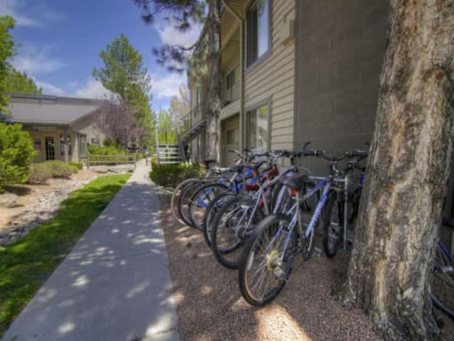 Bike Storage at Pine View Village Apartments, Flagstaff, AZ
