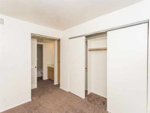 Large Closets In Bedroom at University Square Apartments, Flagstaff, AZ, 86001