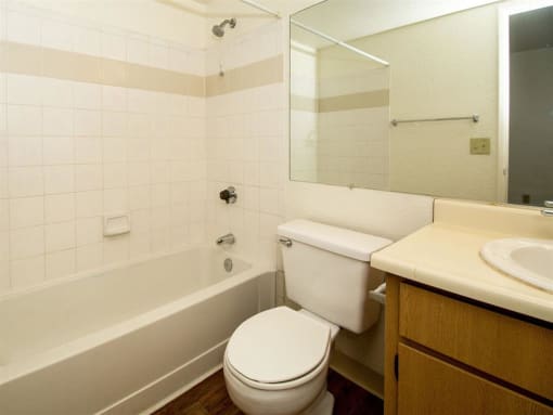 Bathroom With Bathtub at Woodlands Village Apartments, Arizona, 86001