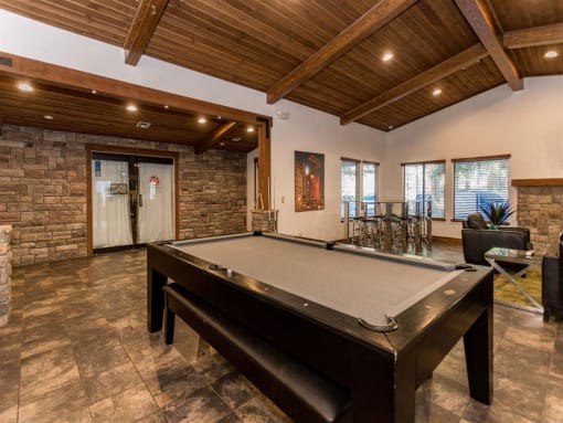 Game Room With Billiards at Woodlands Village Apartments, Arizona, 86001