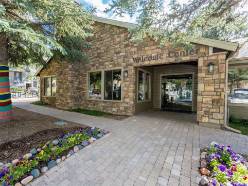 Clubhouse Exterior at Woodlands Village Apartments, Arizona, 86001