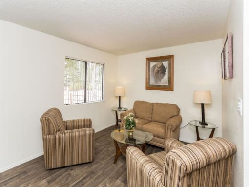 Expansive Living Room at Country Club Meadows Apartments, Arizona