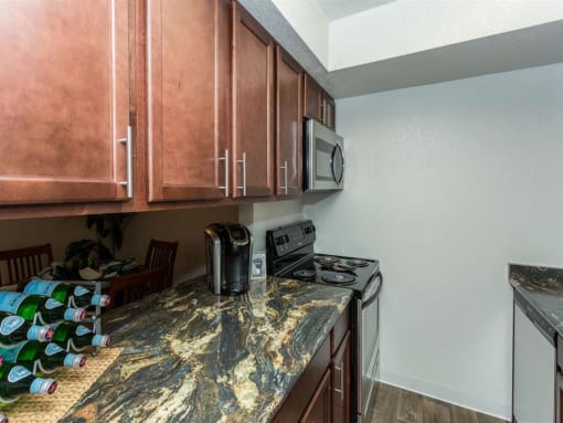 Granite Counter Tops In Kitchen at Butterfield Apartments, Flagstaff AZ, 86004