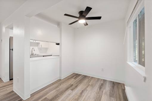 Dining room in a 1bd
