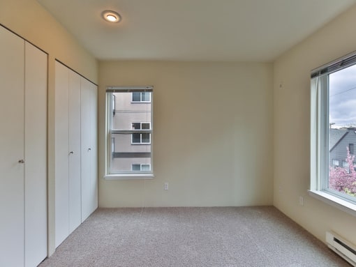 Living room  at Charbonneau Apartments in Seattle, WA 98101