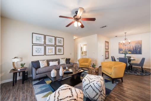 Open Living Room at The Madison of Tyler Apartment Homes, Tyler, 75703