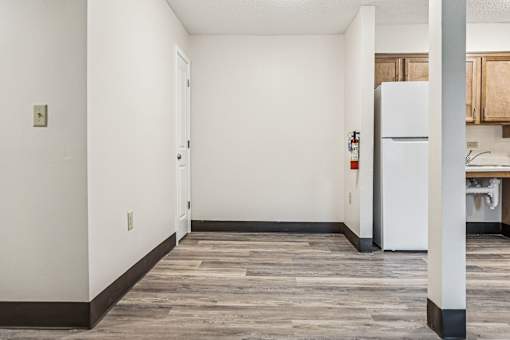 A Kitchen With a Wooden Cabinets at Hilldale Apartments, Tennessee, 38128