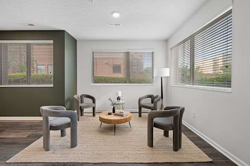 the enclave at homecoming terra vista living room at DeSales Flats Apartments*, Cincinnati, 45206