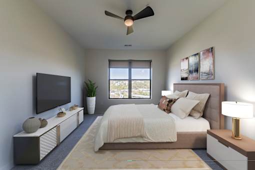 Bedroom Interior with walk in closet at Adams Edge Apartments, Ohio