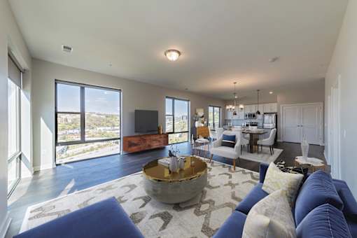 Open Living And Kitchen at Adams Edge Apartments, Ohio
