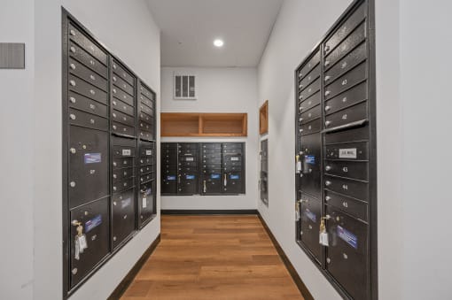 a locker room with many different types of lockers at Four23/Hoge, Ohio, 45226