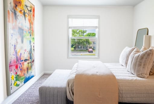 Comfortable Bedroom With Large Window at Ten31, Dayton