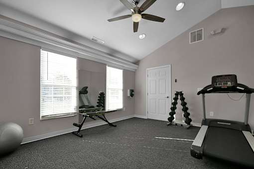 Gym with equipment at College Park, Ohio