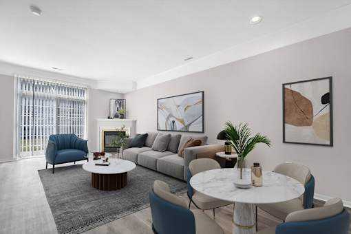 Living room at College Park, Columbus, OH