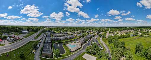 Aerial view of our community at Lawrence Landing, Indianapolis, Indiana