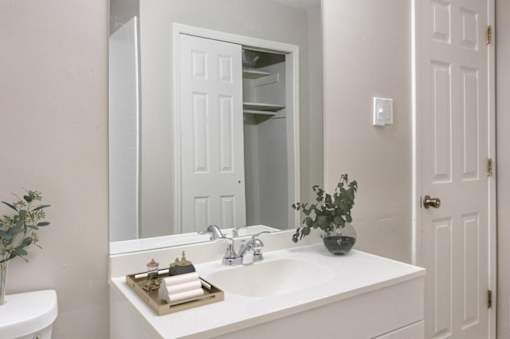 Bathroom with mirror at Rivers at Bluegrass, Kentucky, 40503