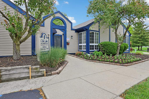 The front of a building with a sign that says "Crestview Academy".