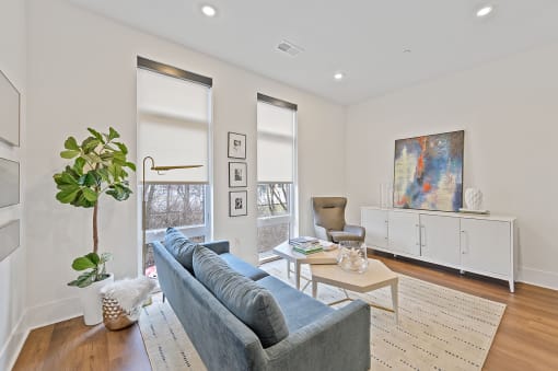 Bright Living Room at Four23/Hoge, Cincinnati, OH
