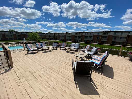Tranquil community spaces at Lawrence Landing, Indianapolis, IN