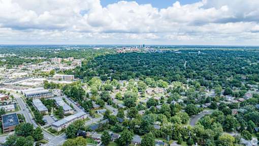 Aerial view of city at Rivers at Bluegrass, Lexington, KY