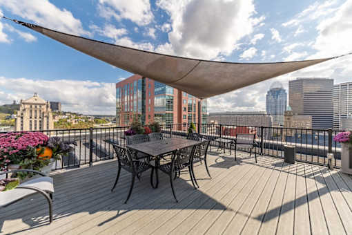 Rooftop Terrace Seating at Renaissance at the Power Building, Cincinnati, OH