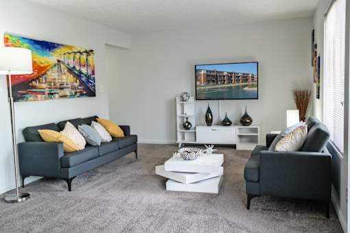 Television In Living Room at Lawrence Landing, Indiana, 46226