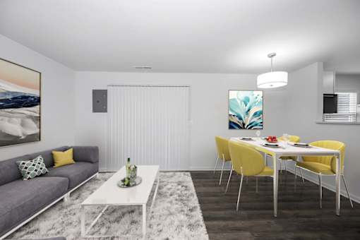 Living Area With Dining at Ten31, Dayton, OH