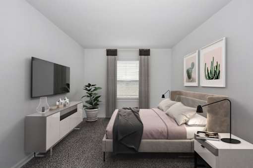Bedroom With TV at Ten31, Dayton, OH, 45458