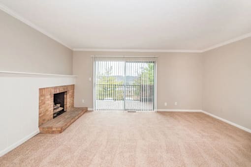 Elegant living room with fireplace at Trails at Mariemont, Cincinnati, OH, 45227