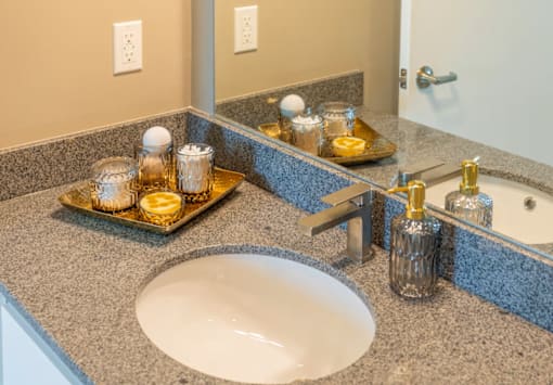 Bathroom Sink at Liberty Flats Apartments, Ohio, 45069