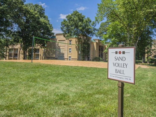 Volleyball Court With Sand at Stuart Woods, Herndon, Virginia