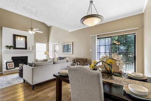 Dinning area and living room