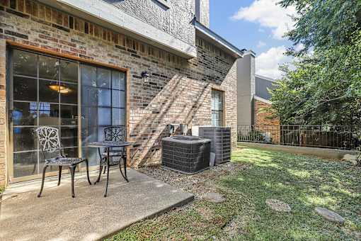Patio with seating area