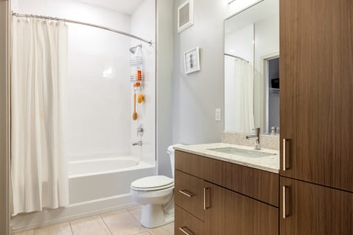 Bathroom With Bathtub at Indigo 301 Apartments, Pennsylvania