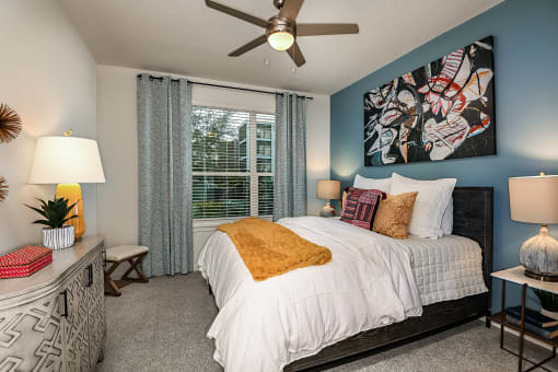 Large Bedroom with Window, bed and dresser